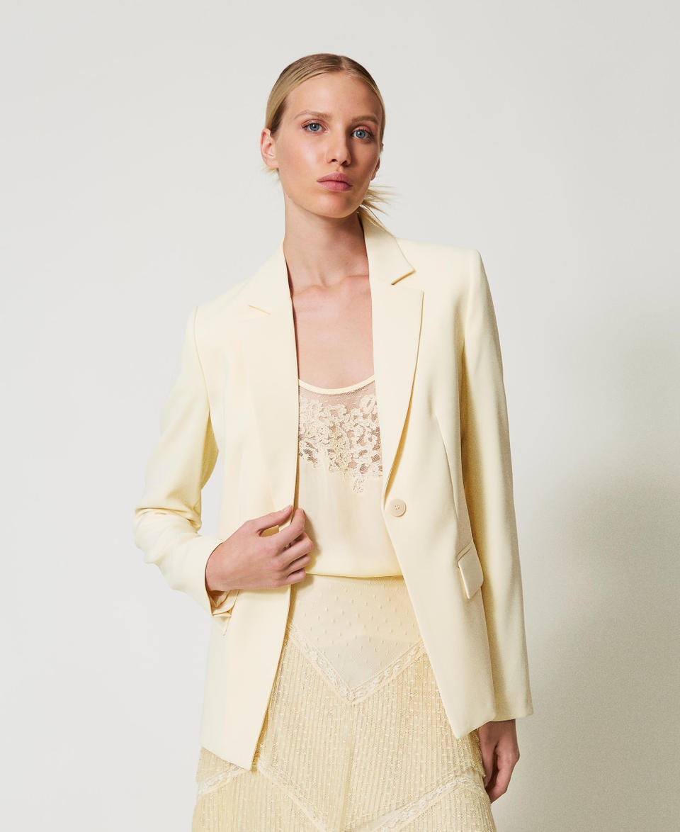 Twin Set Giacca blazer in crêpe fluido