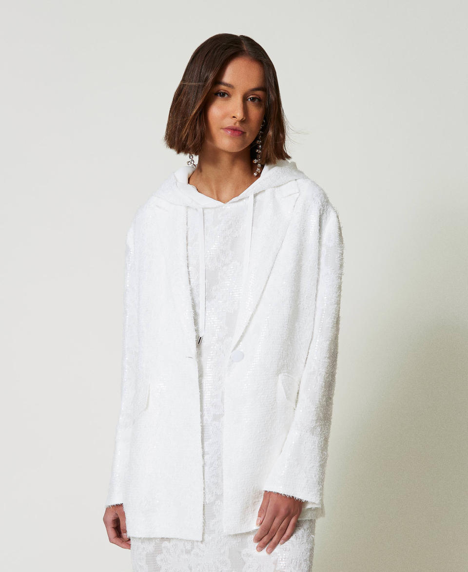 Twin Set Giacca Blazer In Full Paillettes