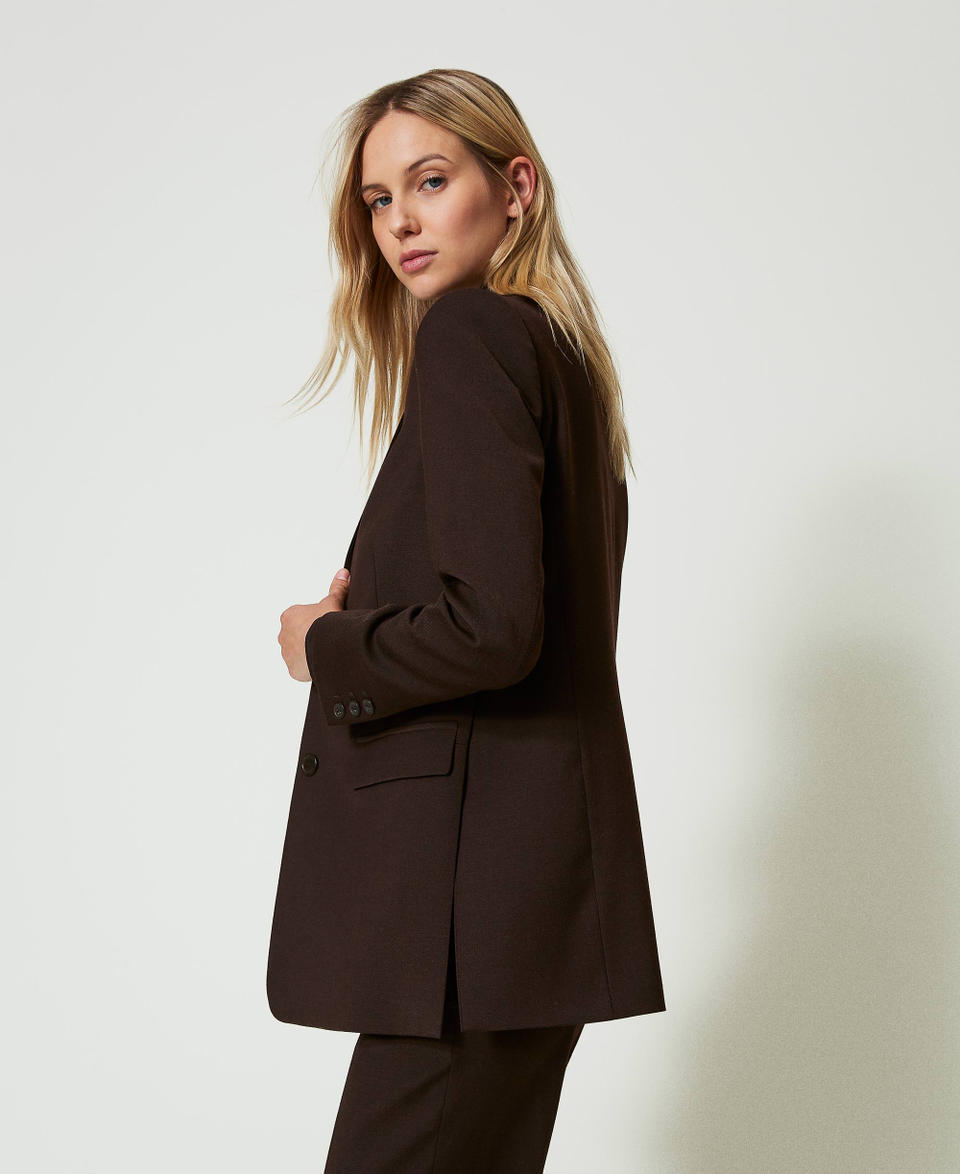 Twin Set Giacca Blazer In Lana Stretch