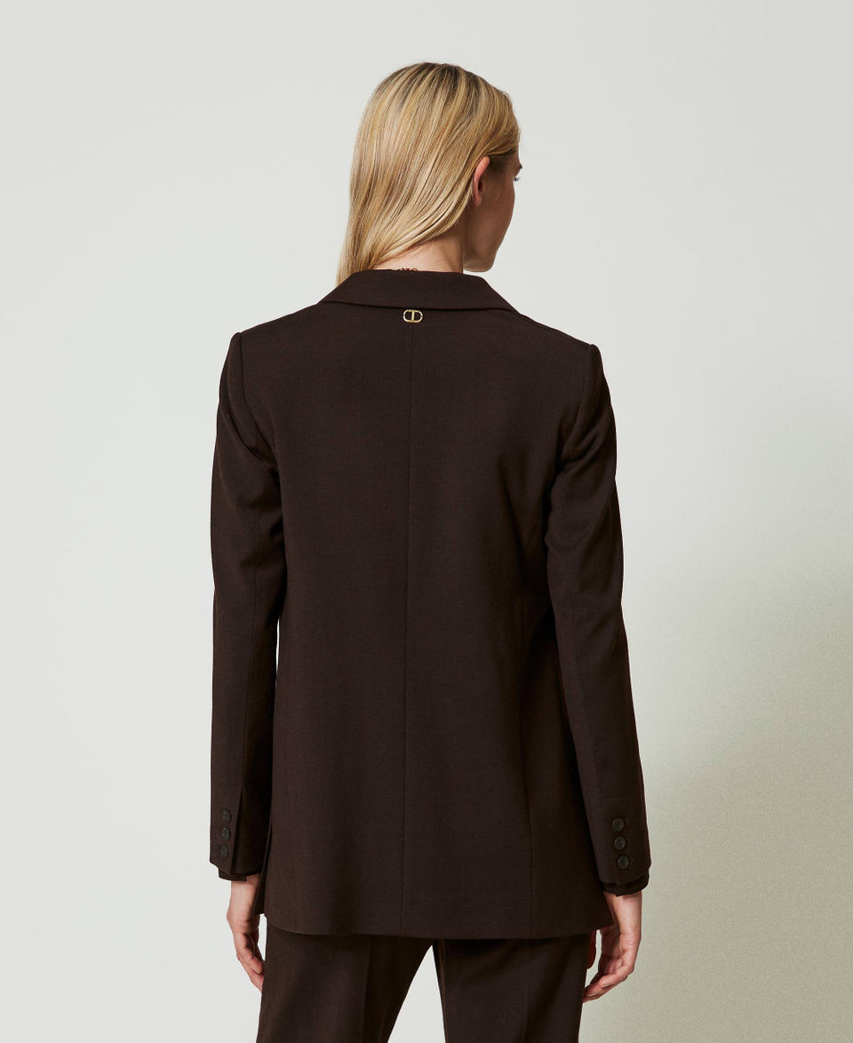 Twin Set Giacca Blazer In Lana Stretch