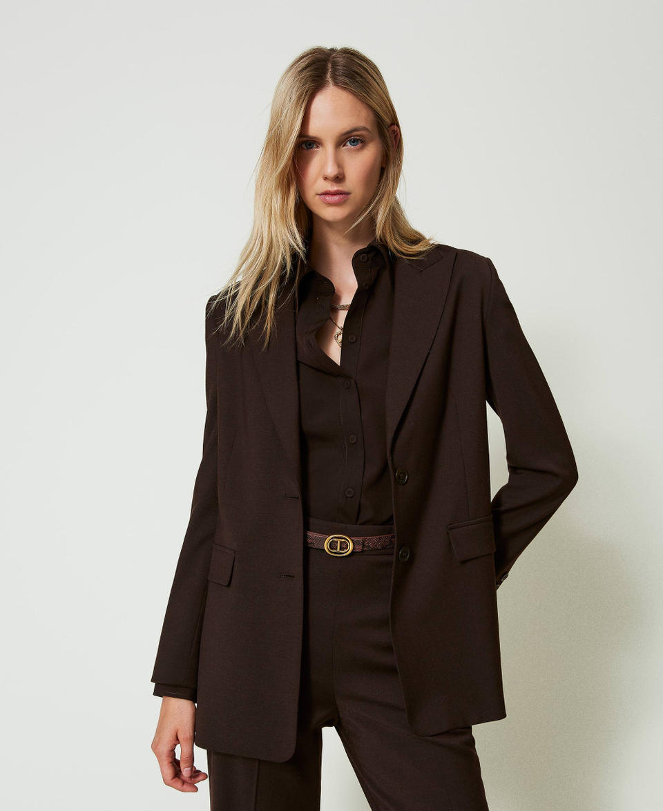 Twin Set Giacca blazer in lana stretch