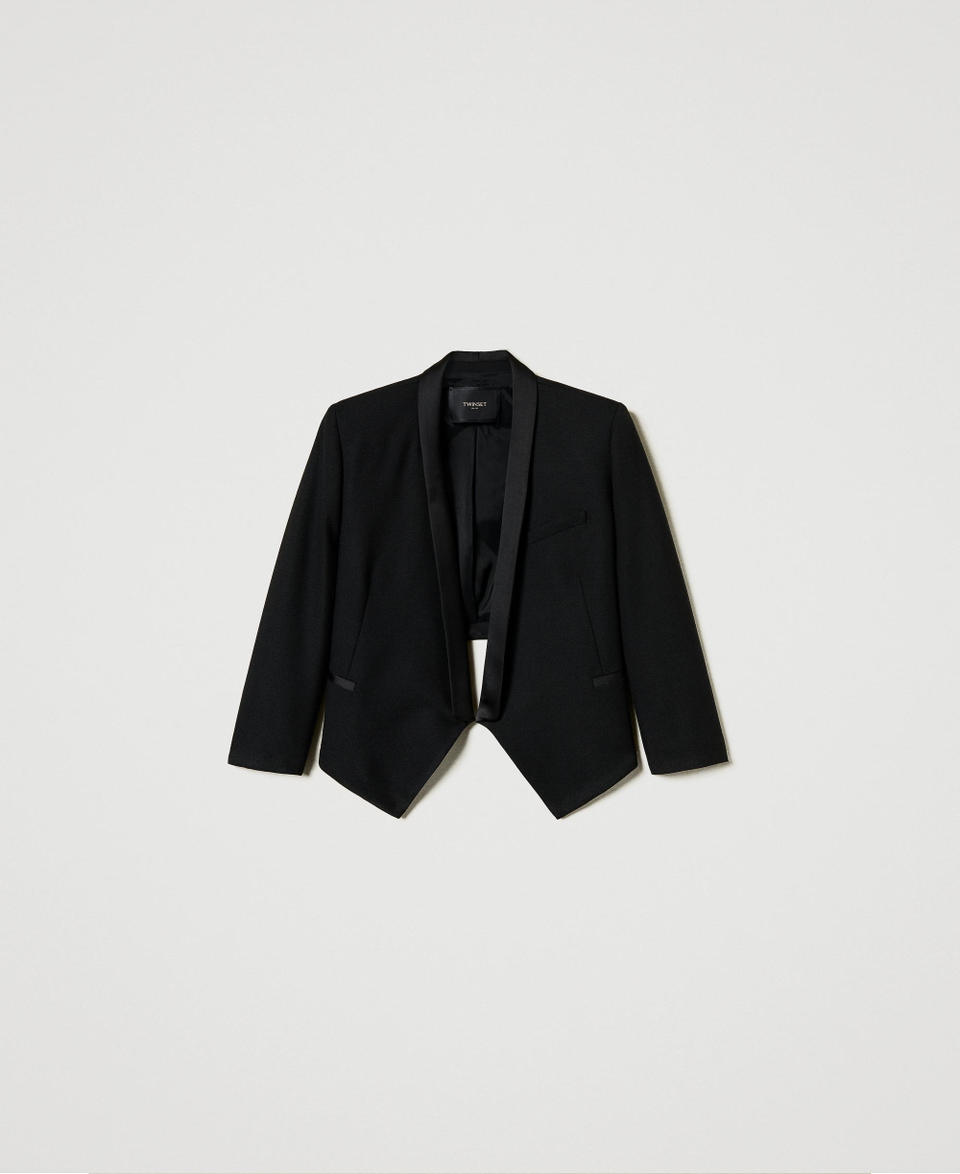 Twin Set Giacca Blazer In Serge Misto Lana