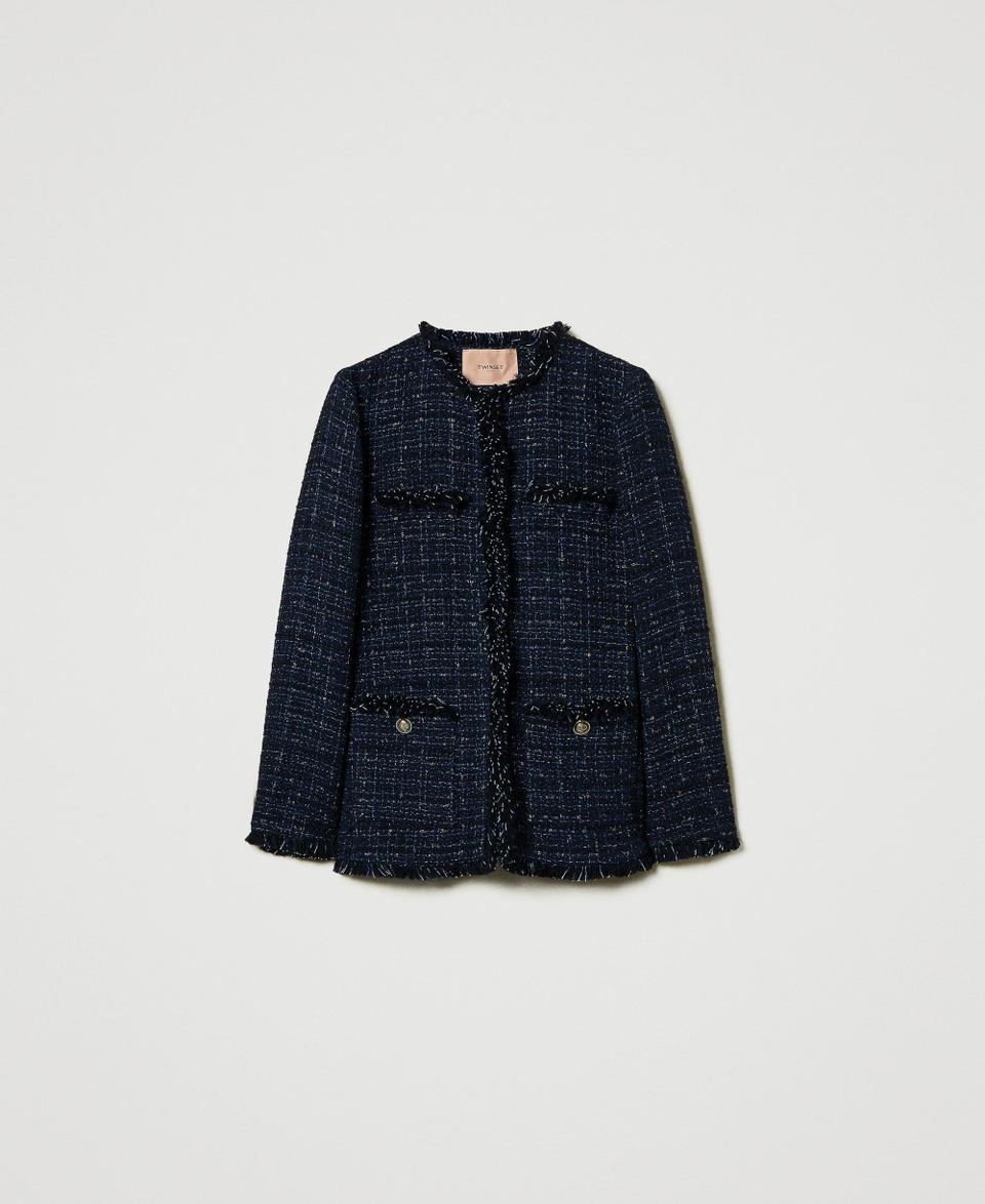 Twin Set Giacca Bouclé Con Bottoni Logati