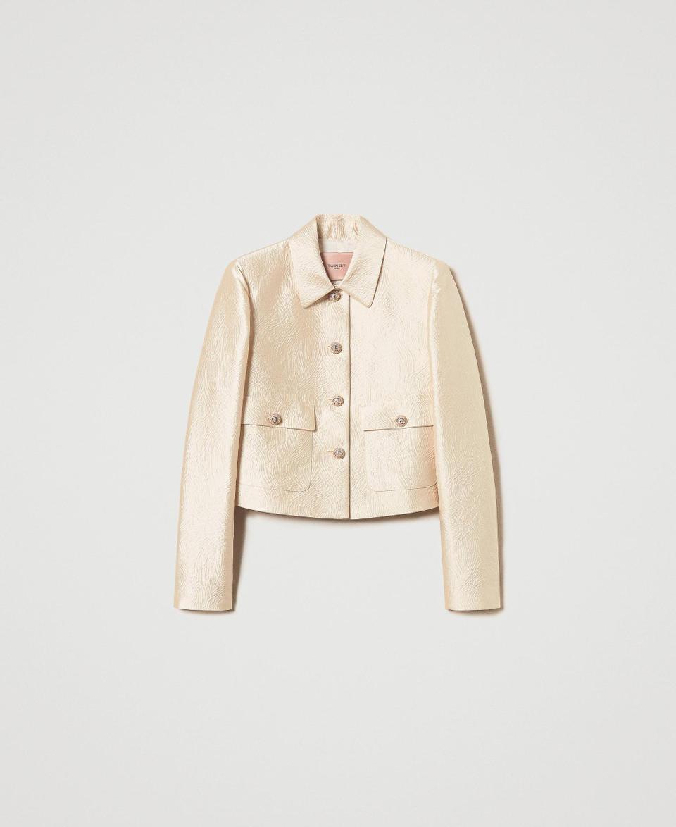 Twin Set Giacca Corta In Broccato Jacquard