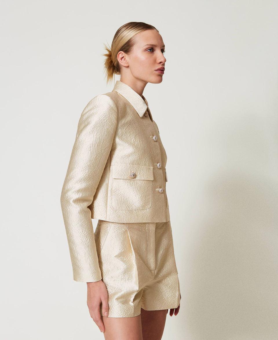 Twin Set Giacca Corta In Broccato Jacquard