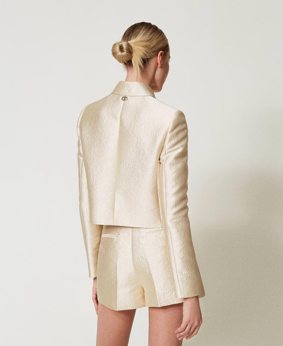 Twin Set Giacca Corta In Broccato Jacquard