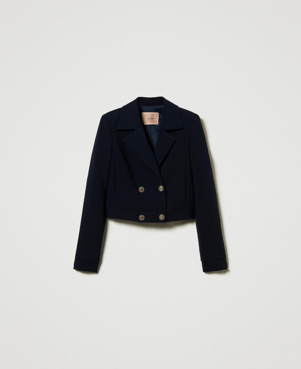 Twin Set Giacca Cropped In Cady Crêpe
