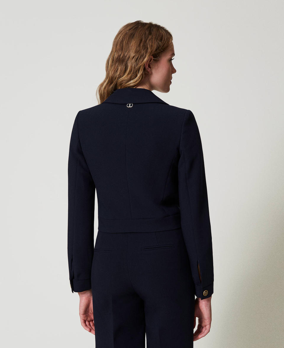 Twin Set Giacca Cropped In Cady Crêpe