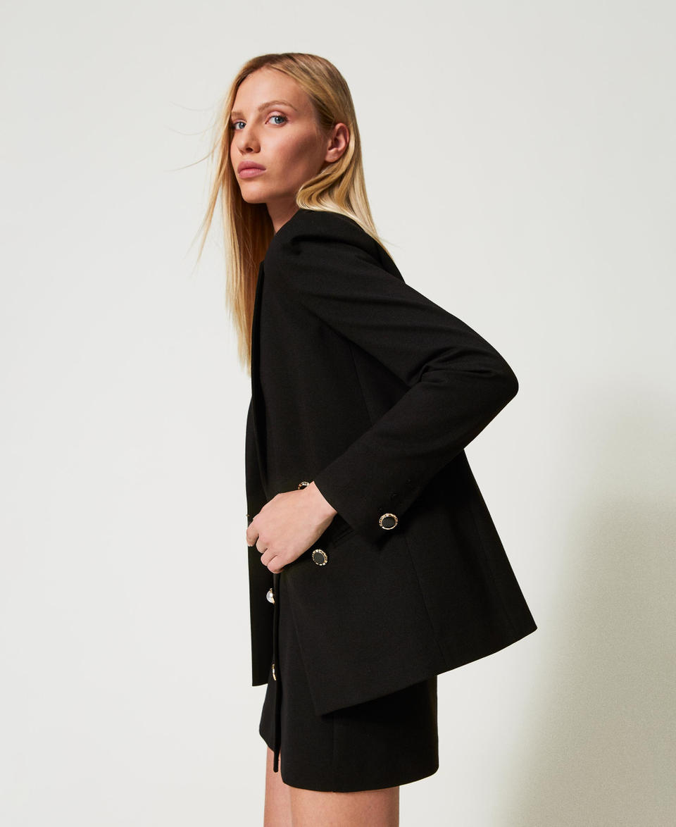 Twin Set Giacca Doppiopetto Con Bottoni Gioiello