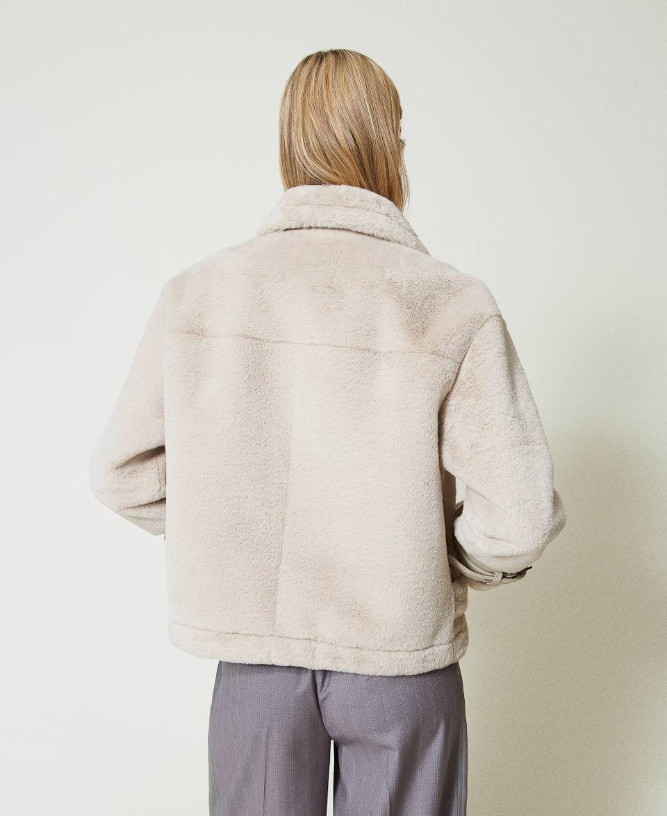 Twin Set Giacca In Faux Fur Con Cinturini