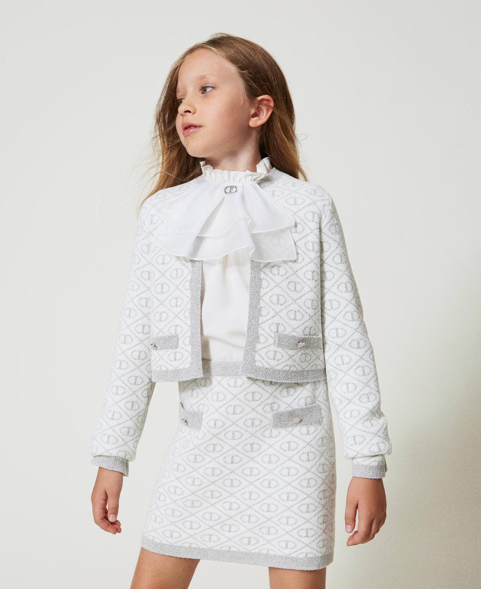 Twin Set Giacca in maglia jacquard con Oval T