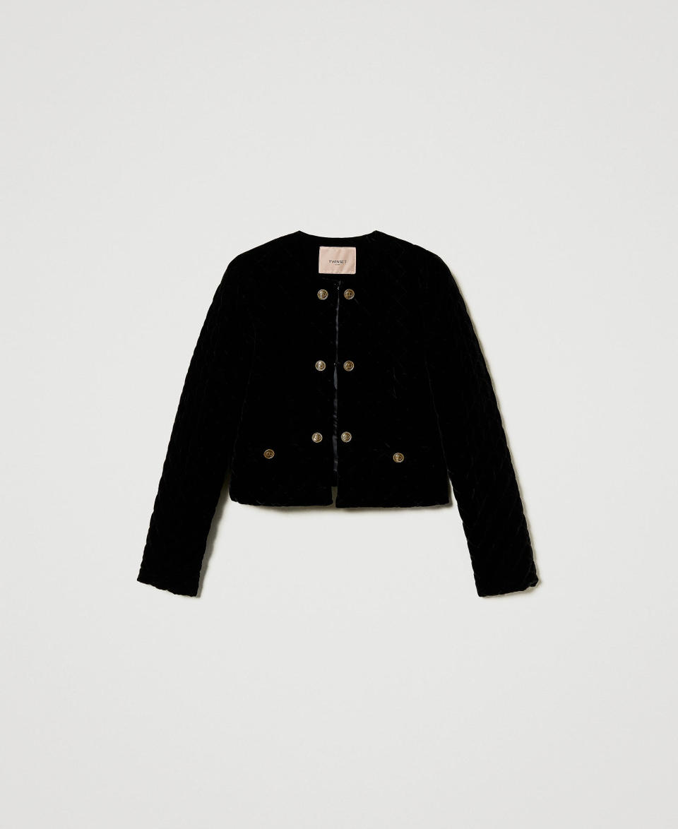Twin Set Giacca In Velluto Trapuntato