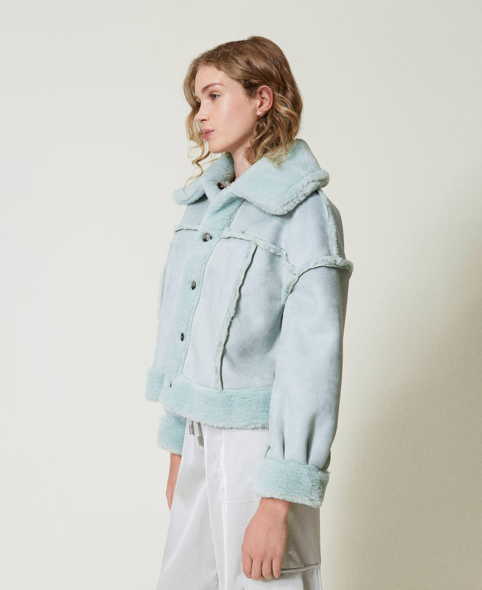 Twin Set Giacca Reversibile Con Faux Fur