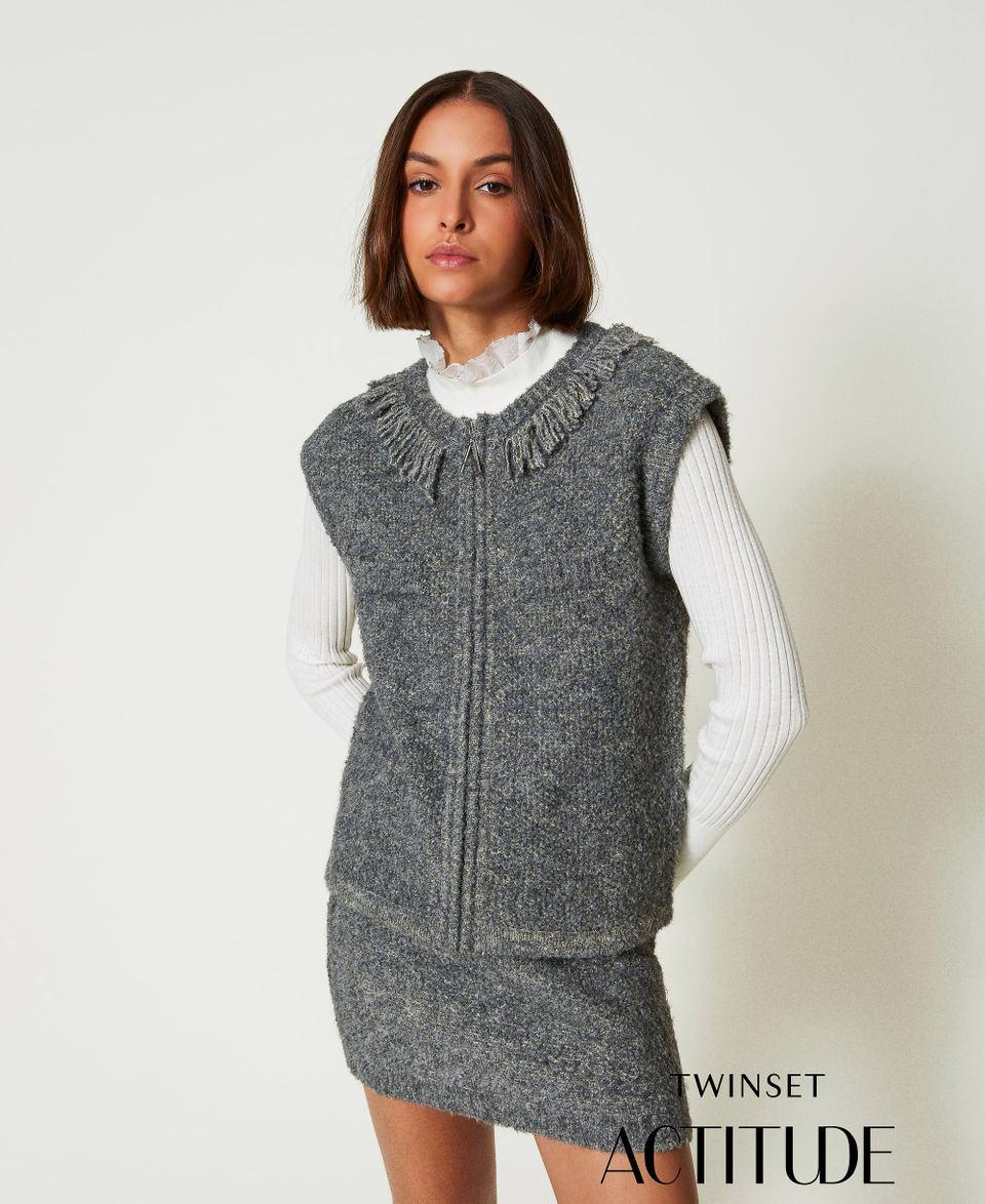 Twin Set Gilet in maglia bouclé riciclata