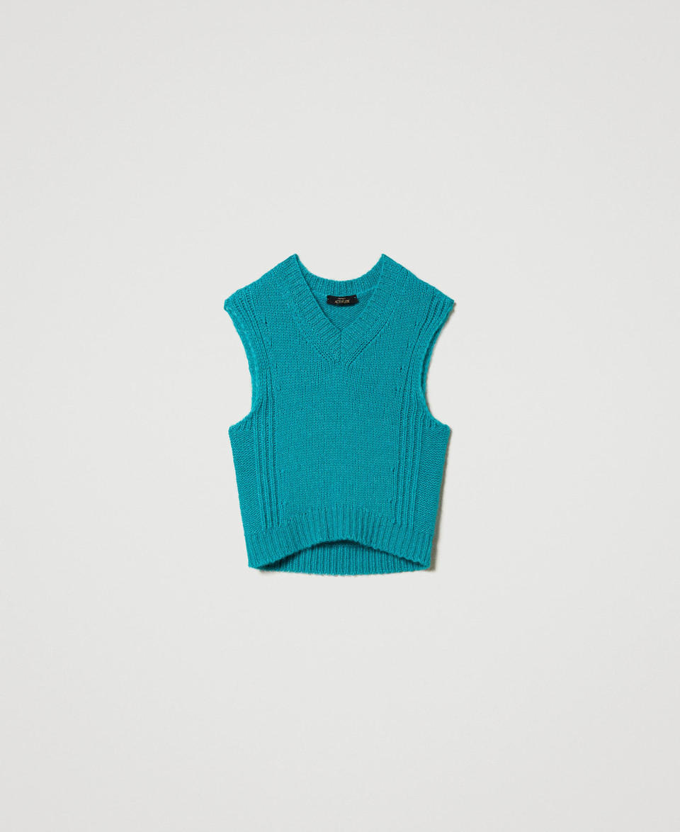 Twin Set Gilet In Misto Lana Seamless