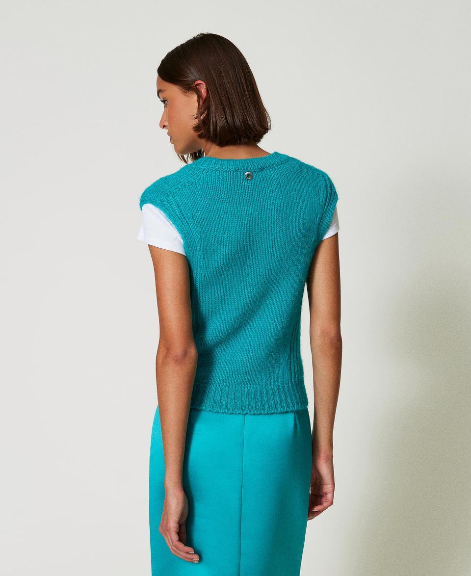Twin Set Gilet In Misto Lana Seamless