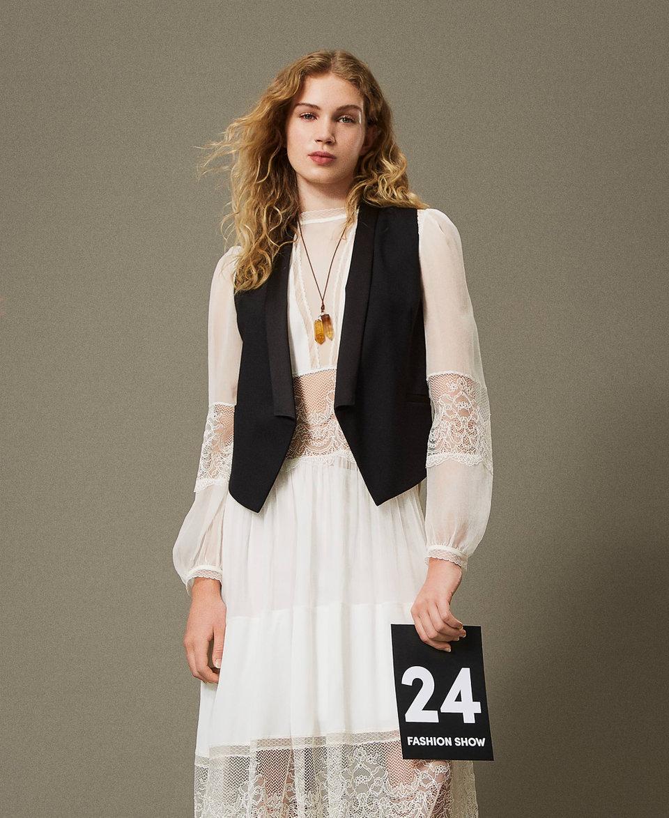 Twin Set Gilet in serge misto lana