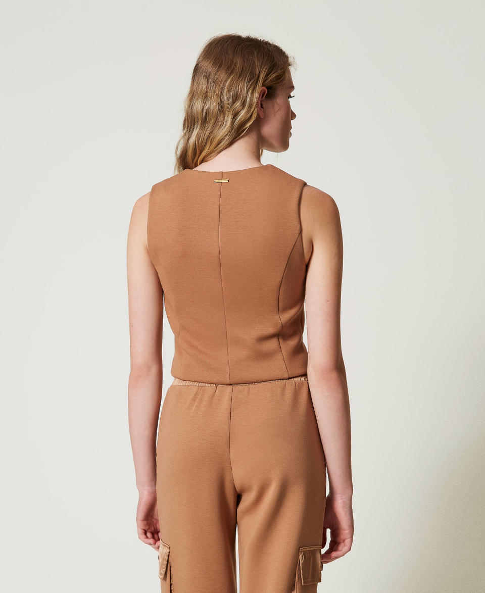 Twin Set Gilet In Tessuto Scuba