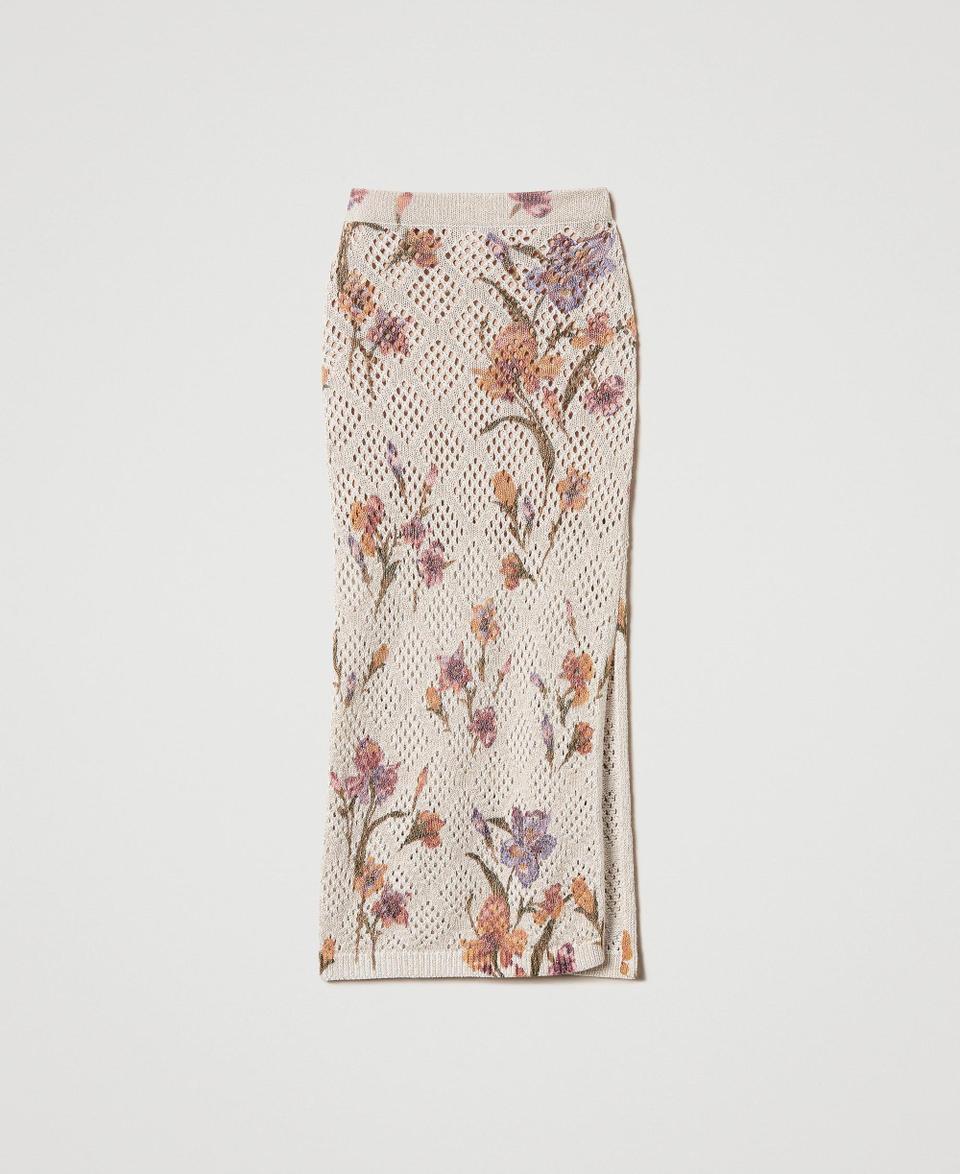 Twin Set Gonna A Rete Con Stampa A Fiori