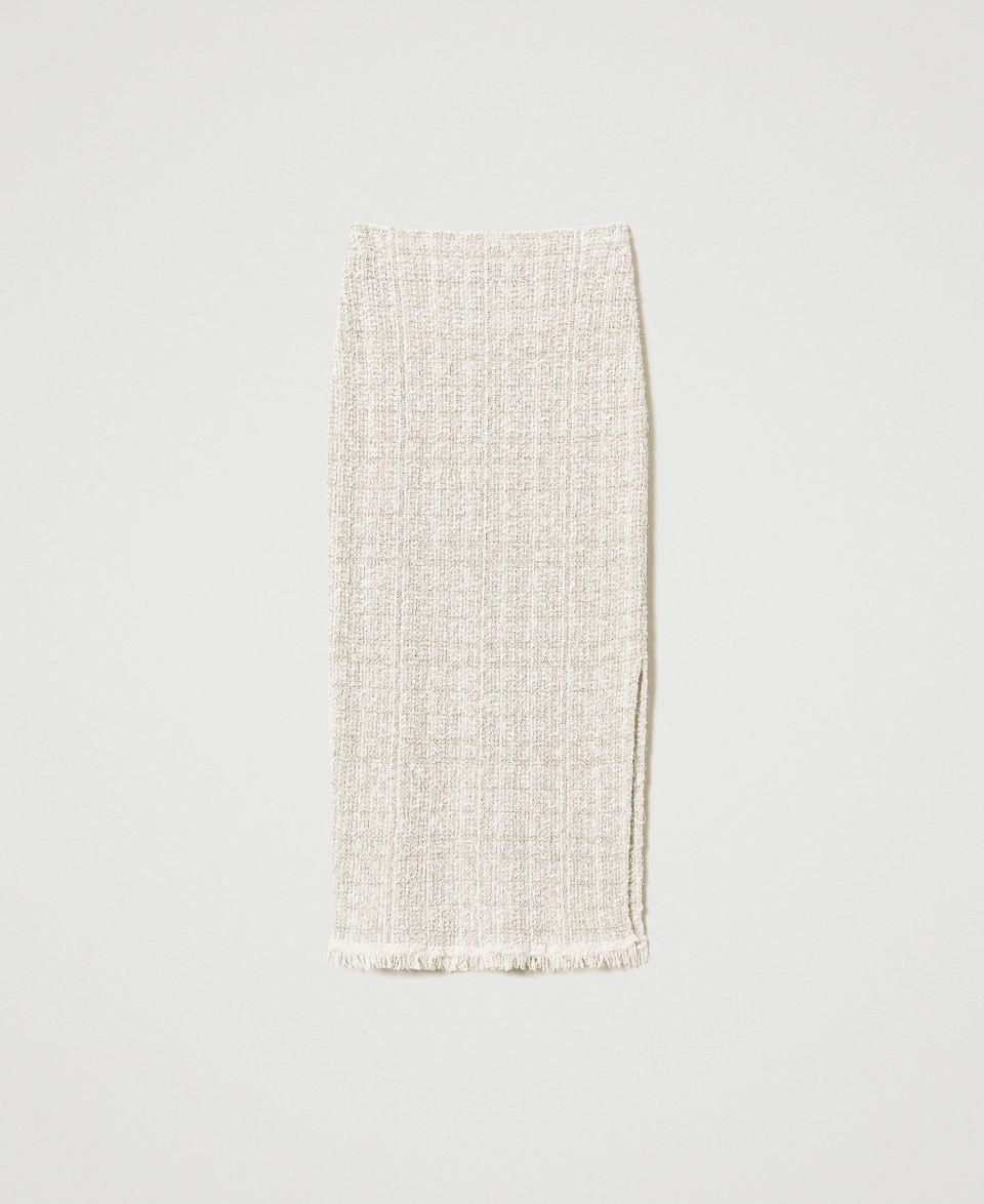 Twin Set Gonna In Maglia Jacquard Con Lurex