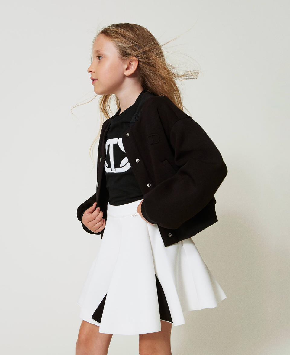 Twin Set Gonna In Tessuto Scuba Bicolore