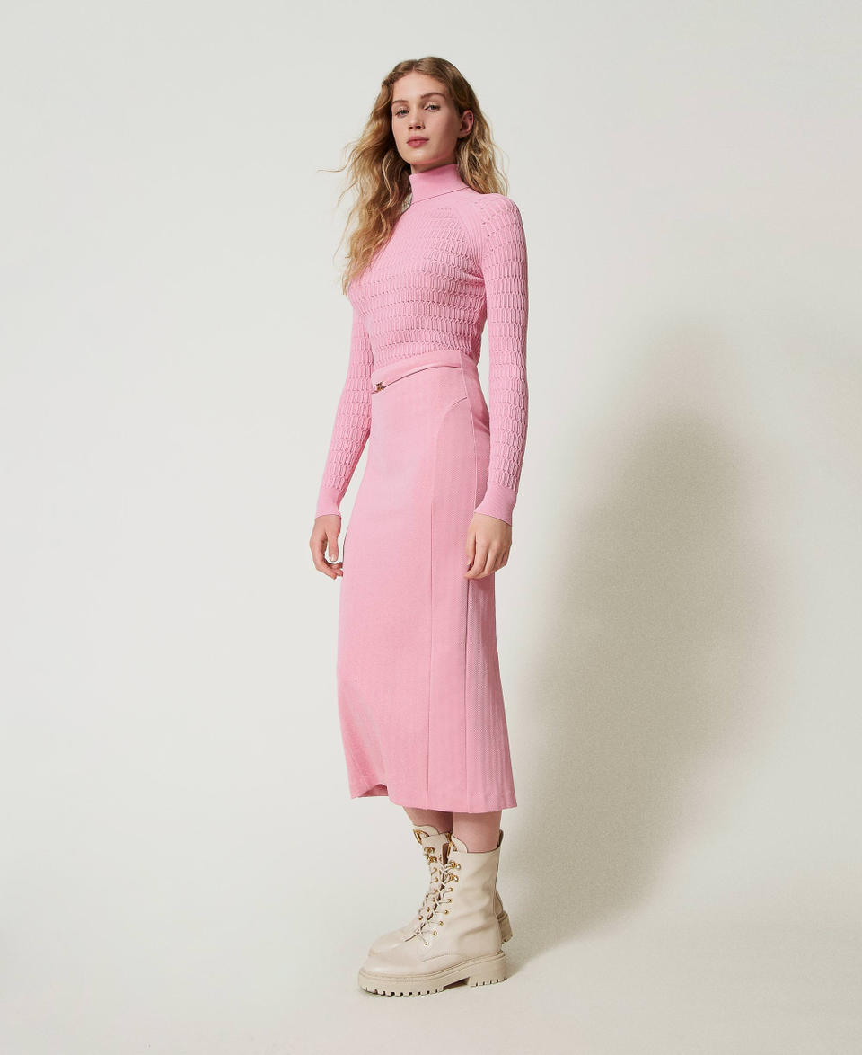 Twin Set Gonna In Tessuto Scuba Jacquard