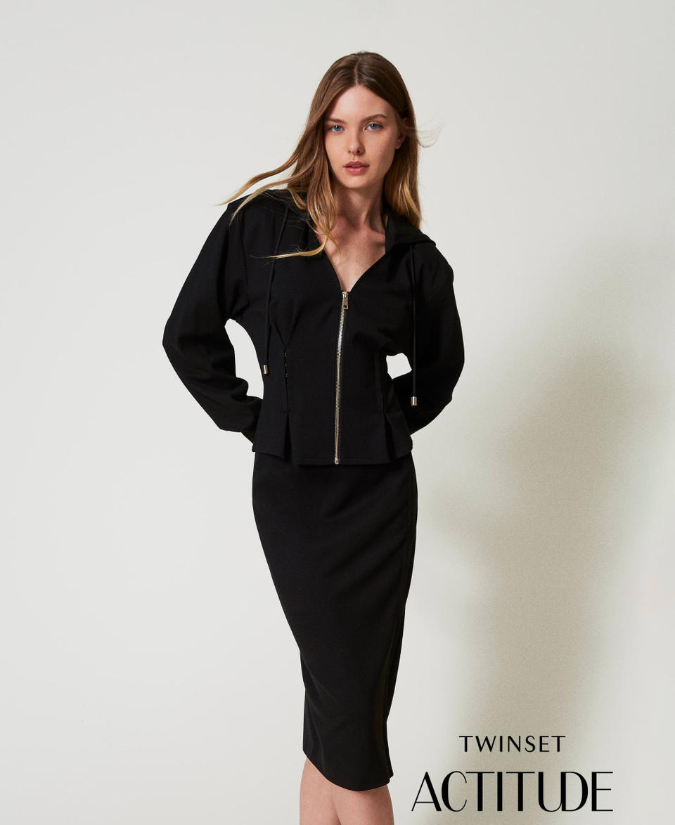 Twin Set Gonna longuette con ganci décor