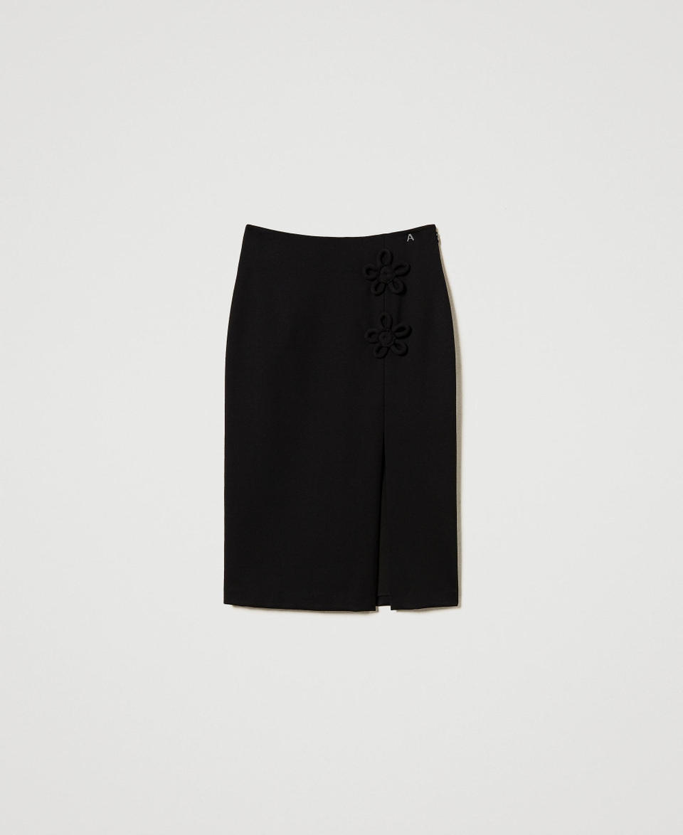 Twin Set Gonna Longuette Fitted Con Fiori