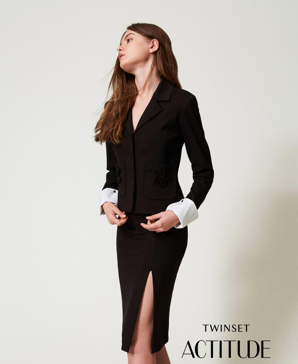 Twin Set Gonna longuette fitted con fiori