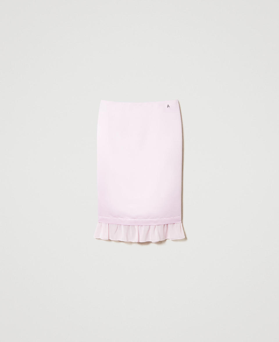 Twin Set Gonna Longuette In Duchesse