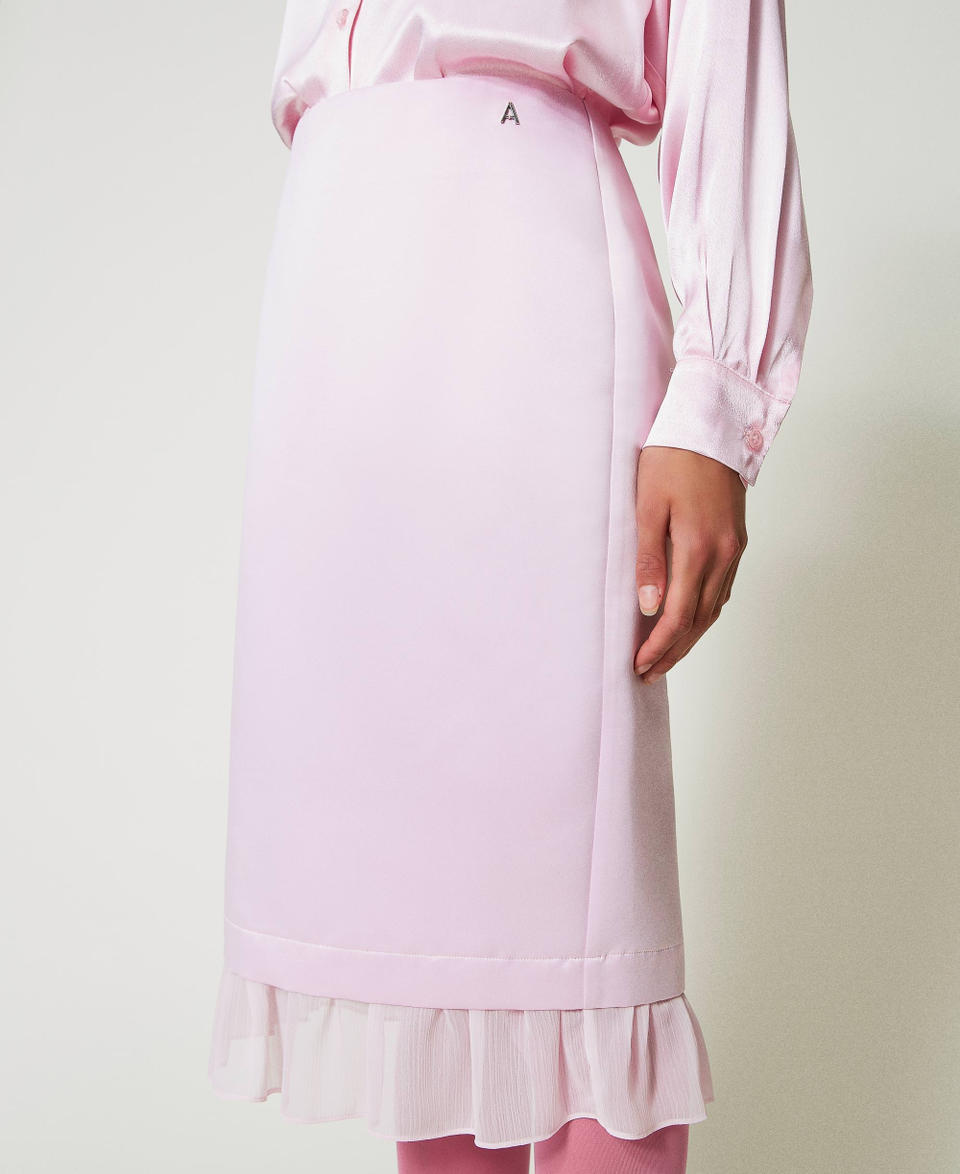 Twin Set Gonna Longuette In Duchesse