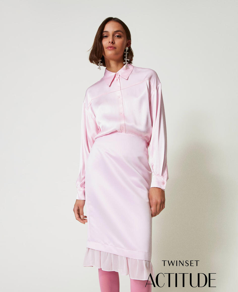 Twin Set Gonna longuette in duchesse