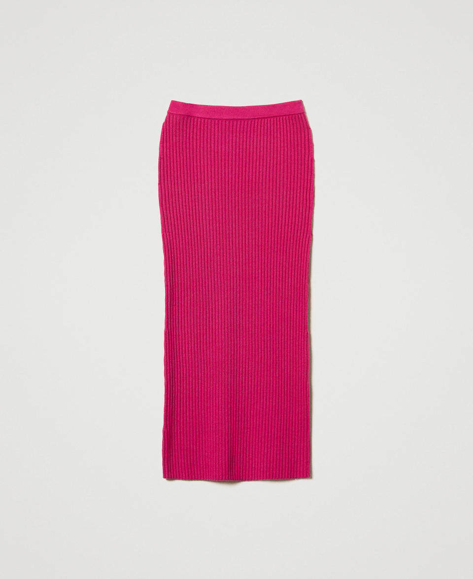 Twin Set Gonna Longuette In Maglia A Coste