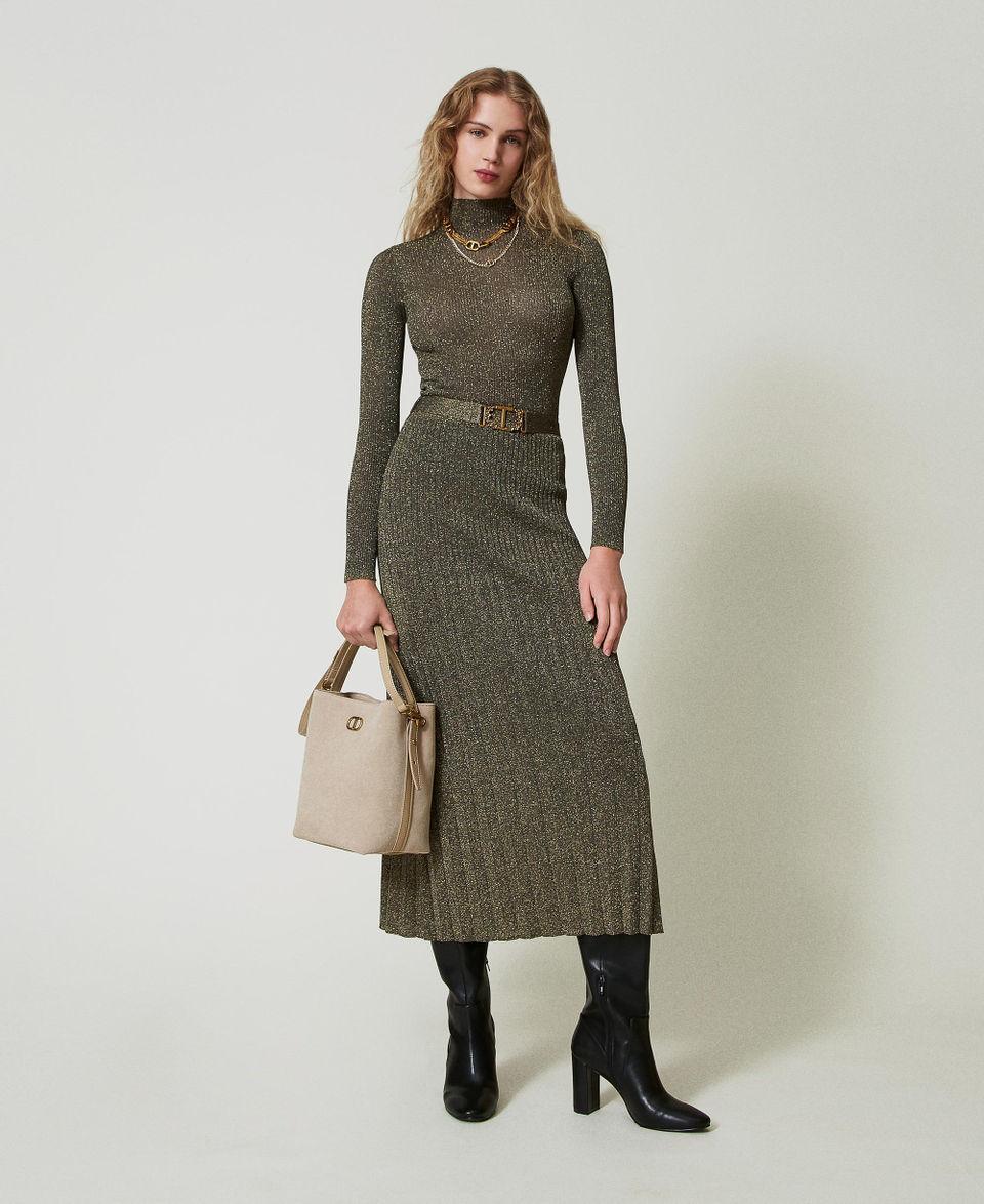 Twin Set Gonna longuette in maglia con lurex