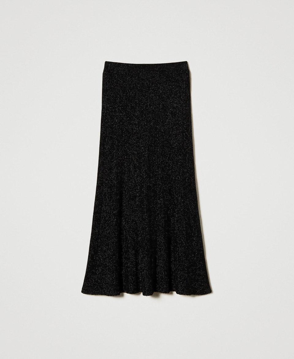 Twin Set Gonna Longuette In Maglia Lurex