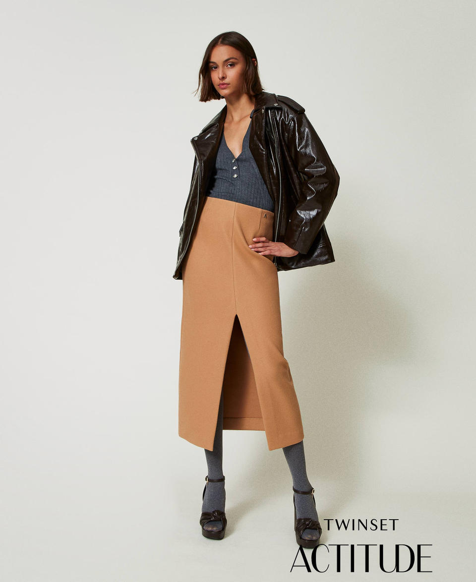 Twin Set Gonna Longuette In Panno