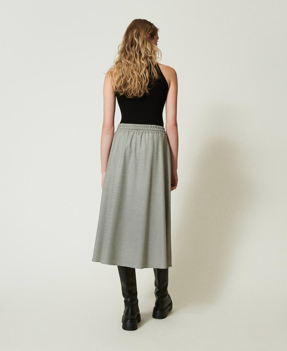 Twin Set Gonna Longuette In Pied De Poule