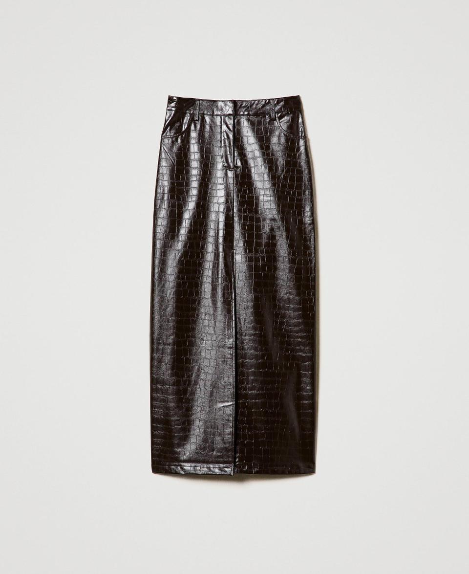 Twin Set Gonna Lunga Con Stampa Animalier