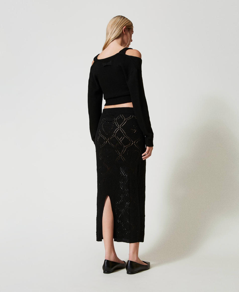 Twin Set Gonna Lunga Seamless In Filato Treeblend