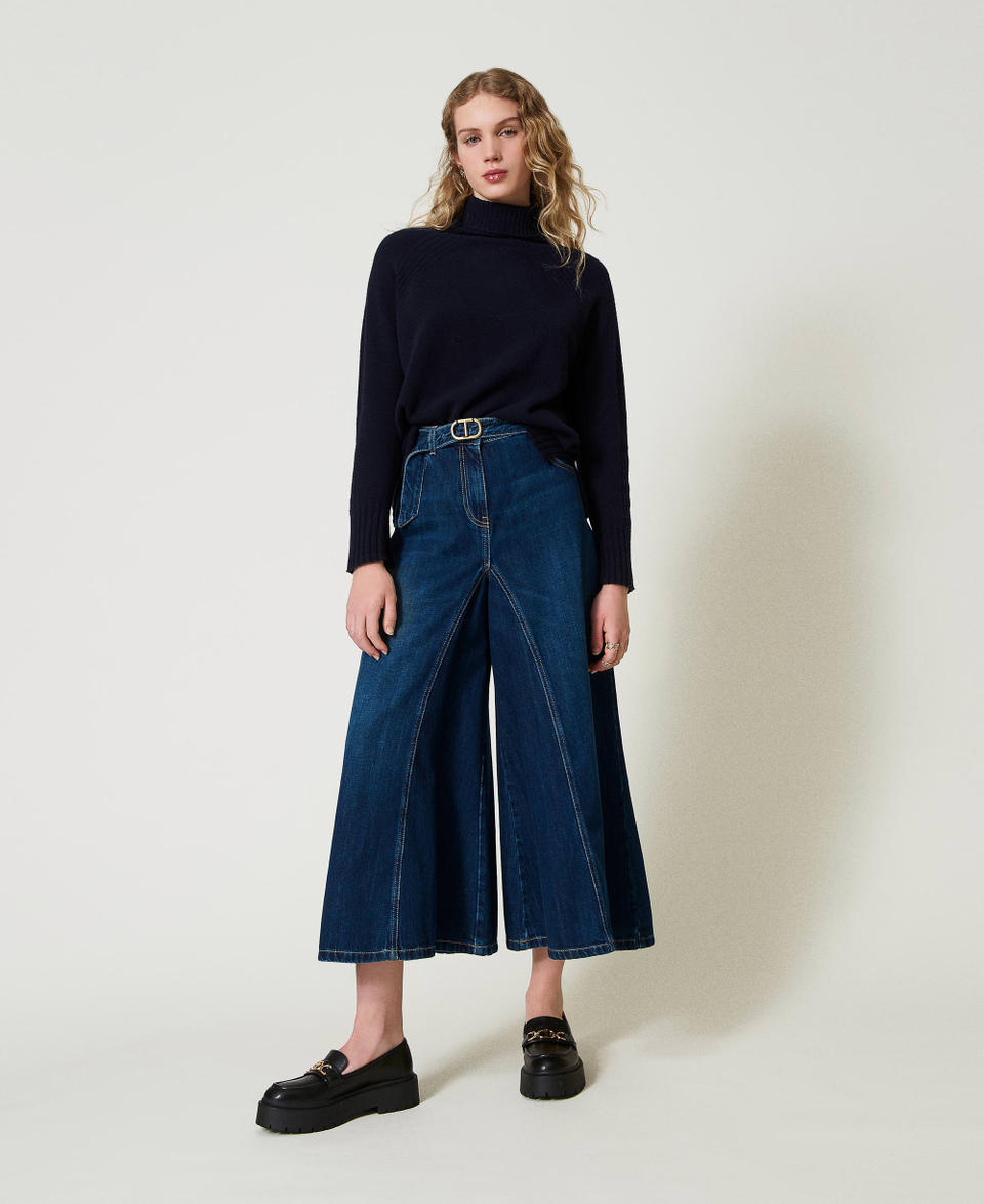 Twin Set Jeans cropped con cintura