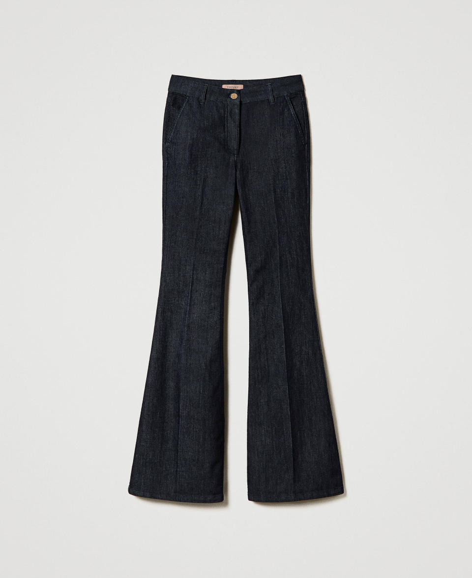 Twin Set Jeans Flare Con Piega Stirata