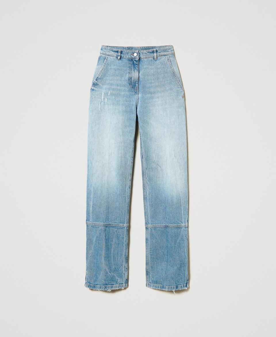 Twin Set Jeans Wide Leg Con Tagli