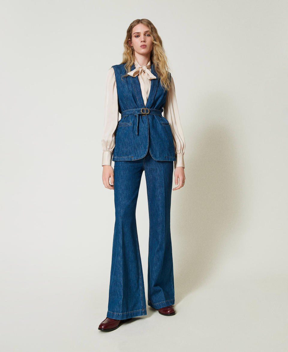 Twin Set Jeans wide leg sartoriali