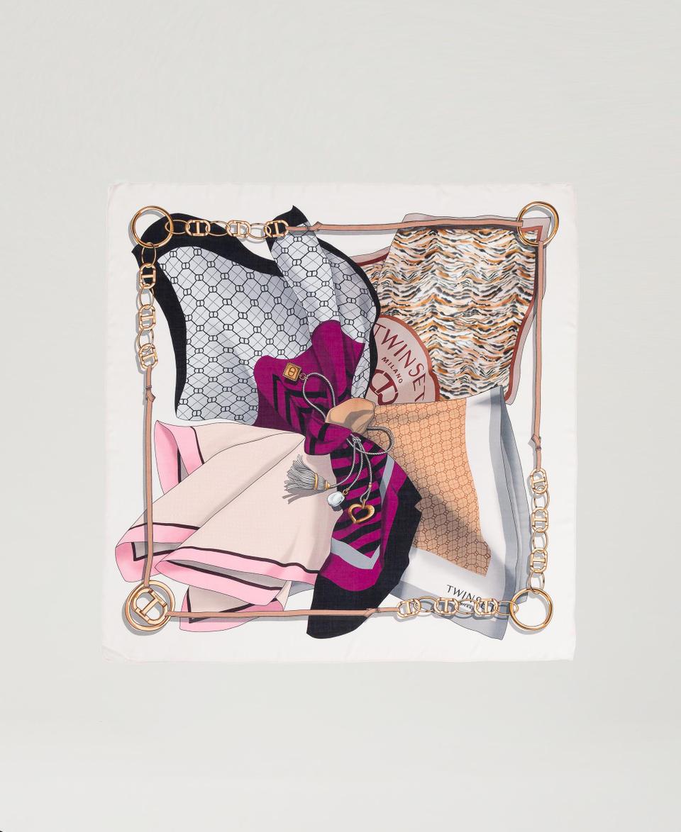 Twin Set Kefiah Con Mix Di Stampe
