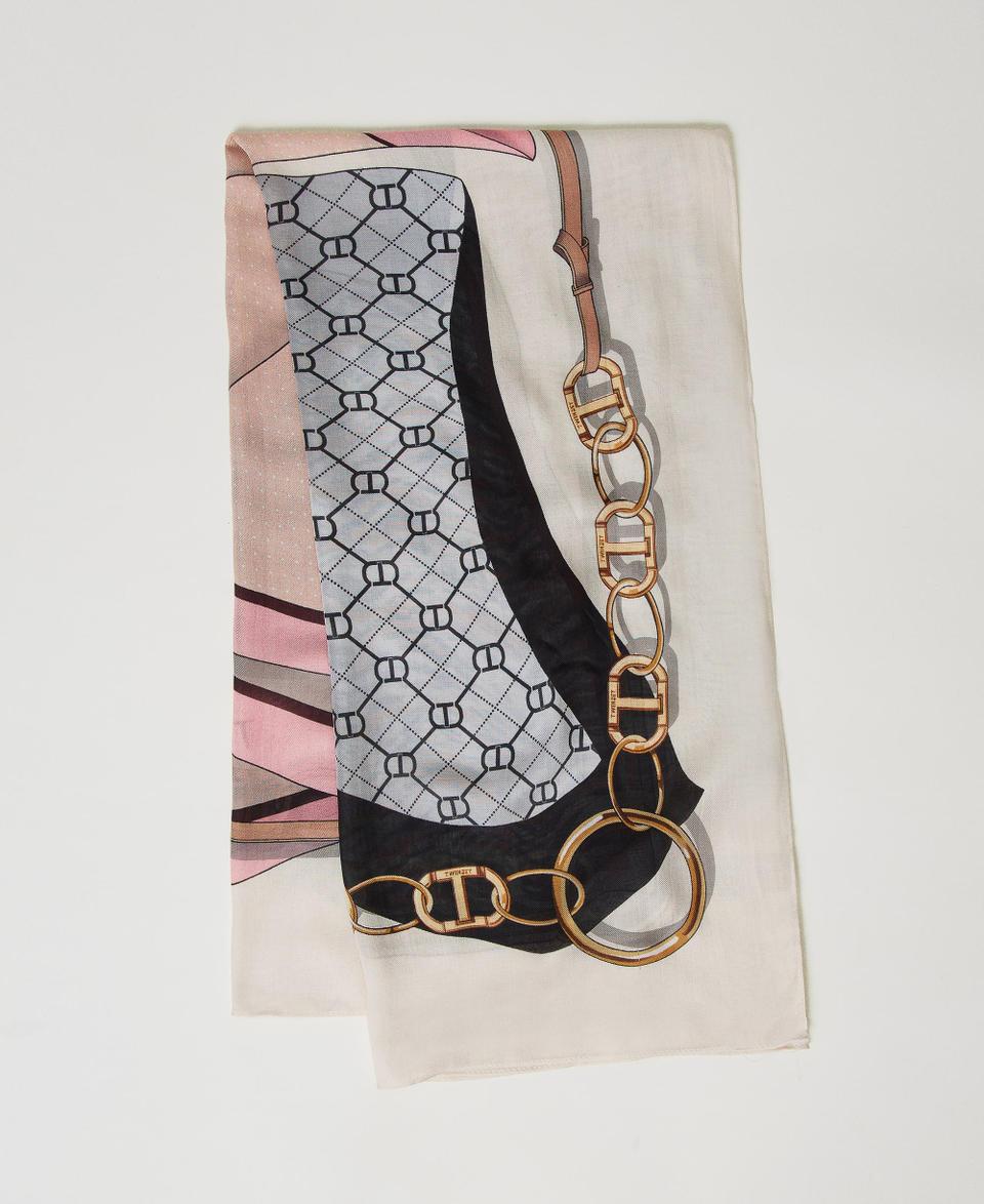 Twin Set Kefiah con mix di stampe