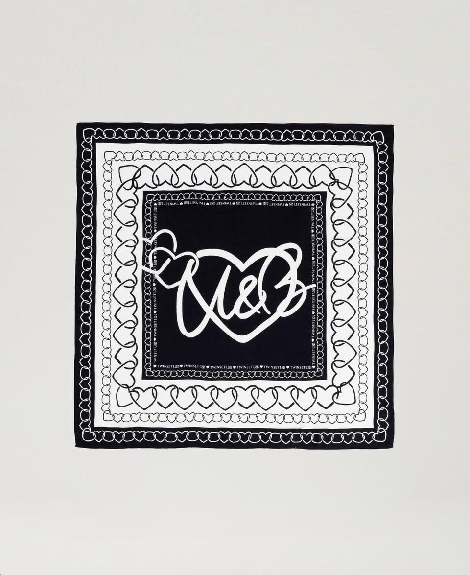 Twin Set Kefiah Con Stampa A Cuori