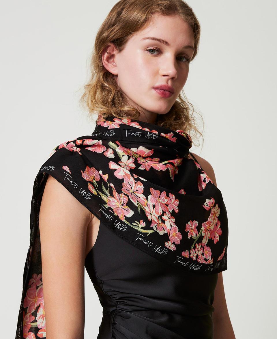 Twin Set Kefiah Con Stampa A Fiori