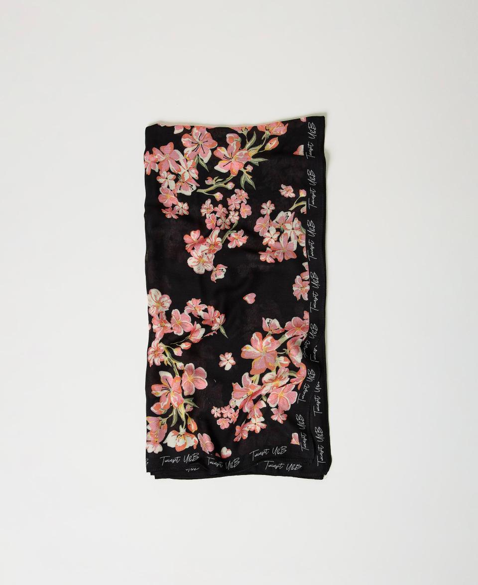 Twin Set Kefiah con stampa a fiori