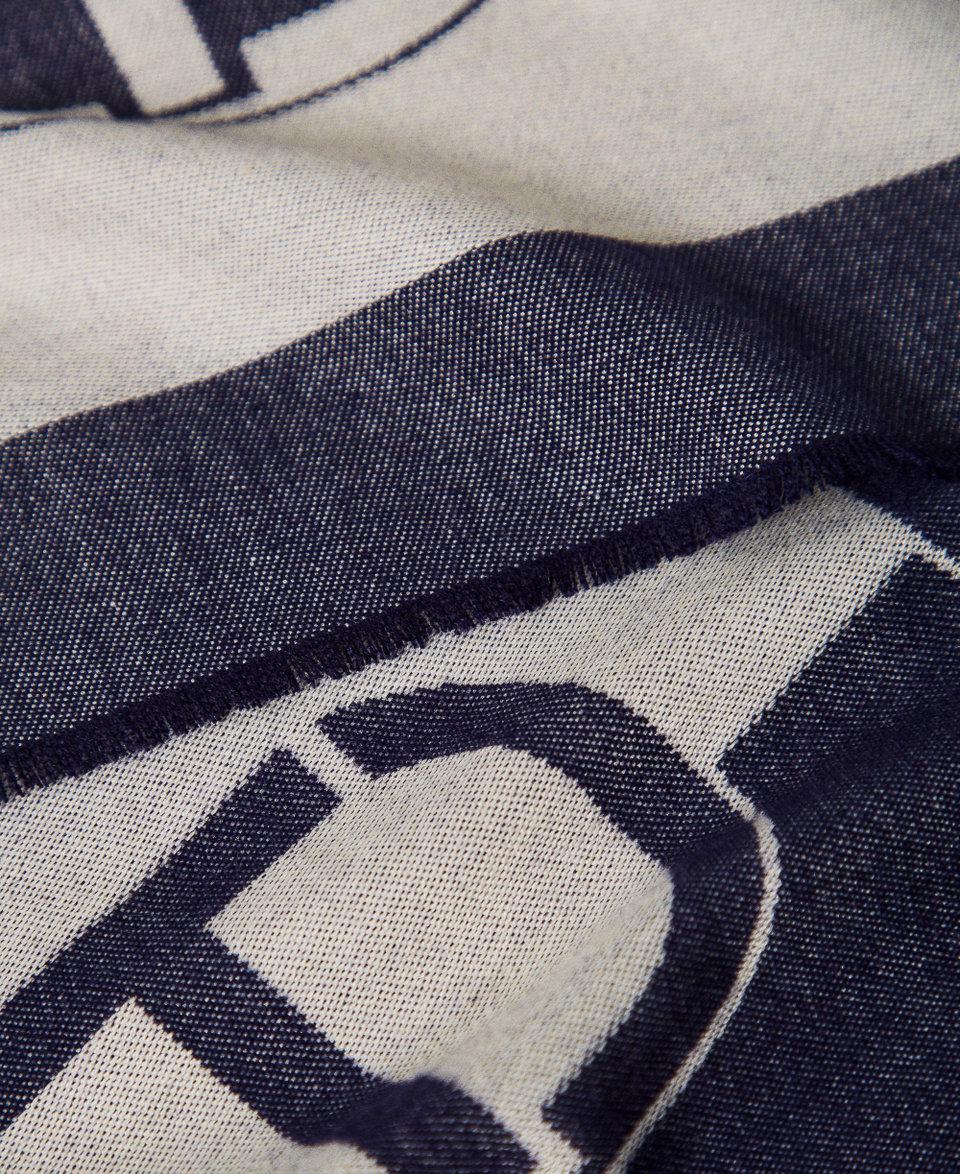 Twin Set Kefiah Jacquard Con Logo