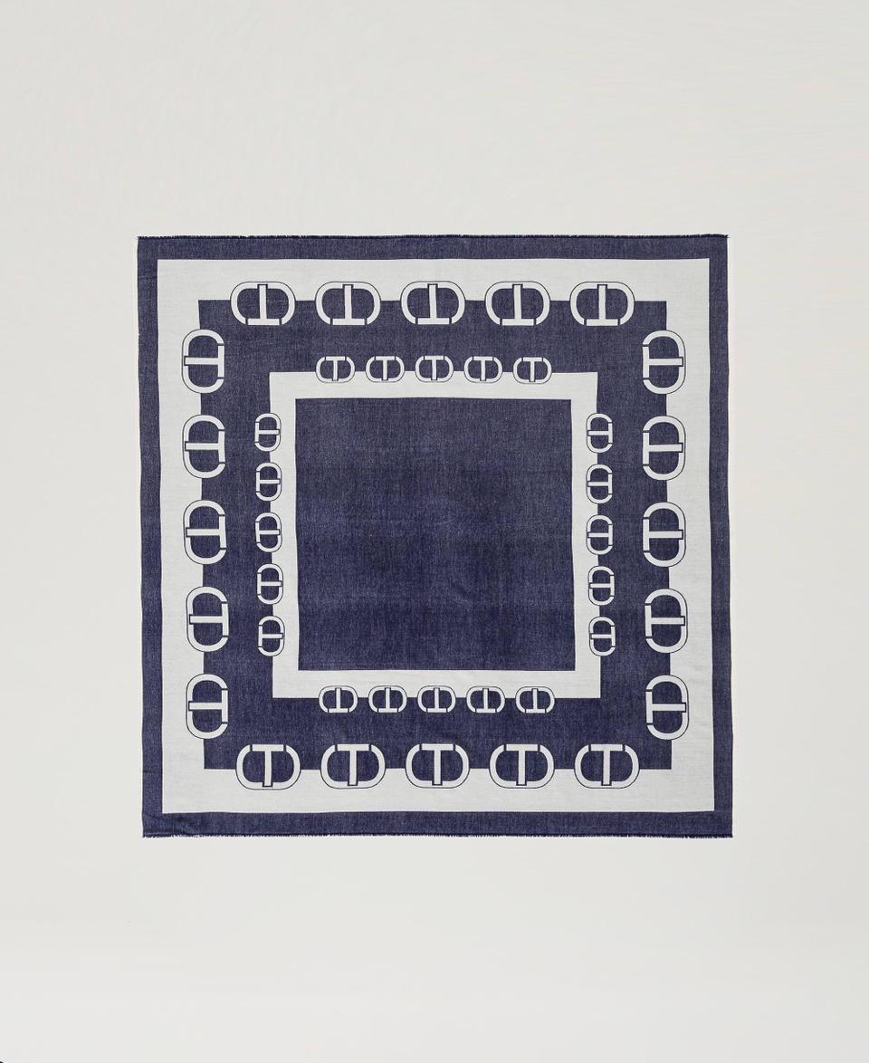 Twin Set Kefiah Jacquard Con Logo